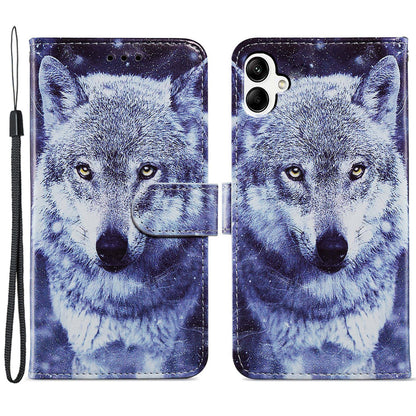 For Samsung Galaxy A05 4G Case Pattern Printing Stand PU Leather Phone Cover