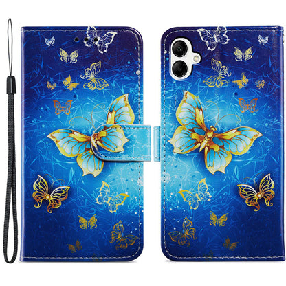 For Samsung Galaxy A05 4G Case Pattern Printing Stand PU Leather Phone Cover