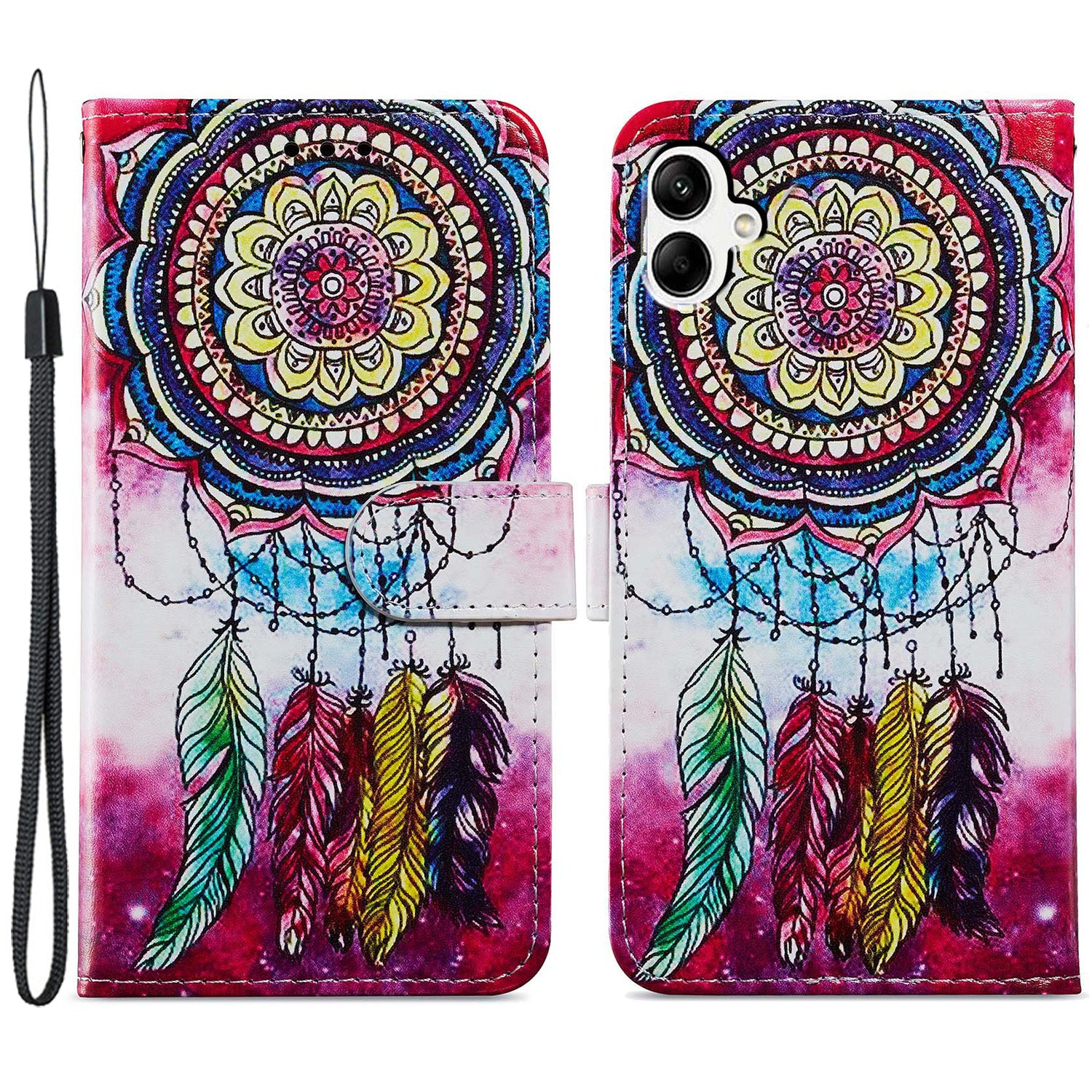 For Samsung Galaxy A05 4G Case Pattern Printing Stand PU Leather Phone Cover