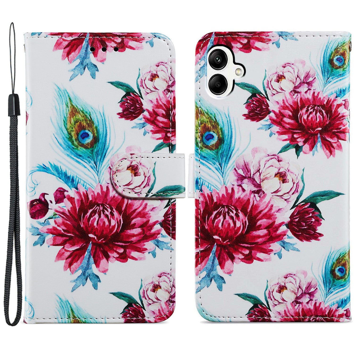 For Samsung Galaxy A05 4G Case Pattern Printing Stand PU Leather Phone Cover