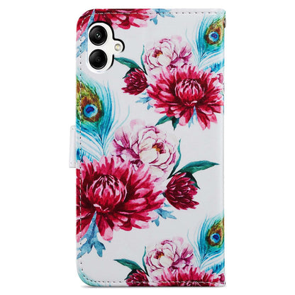 For Samsung Galaxy A05 4G Case Pattern Printing Stand PU Leather Phone Cover