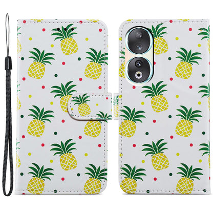 For Honor 90 Wallet Case Printed Pattern PU Leather Flip Stand Cover