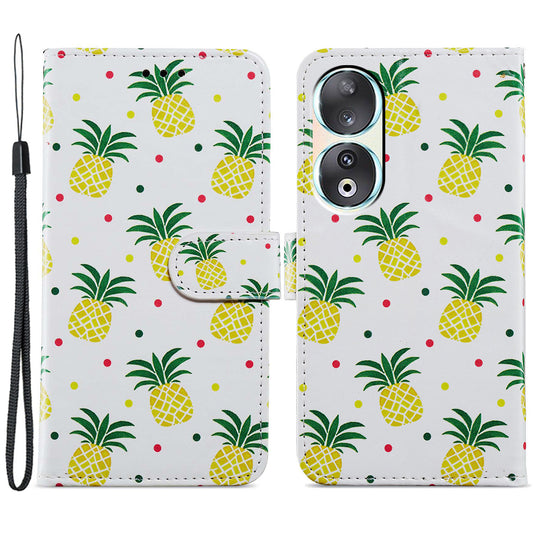 For Honor 90 Wallet Case Printed Pattern PU Leather Flip Stand Cover