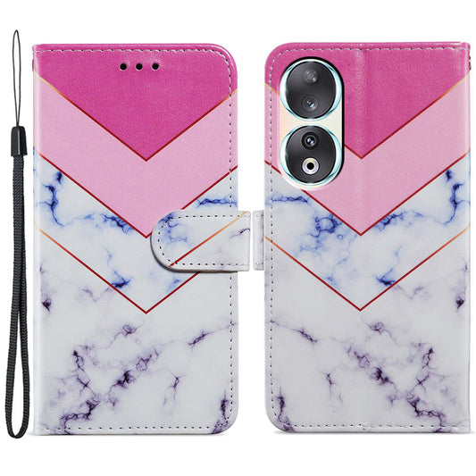 For Honor 90 Wallet Case Printed Pattern PU Leather Flip Stand Cover