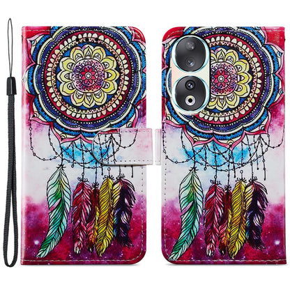 For Honor 90 Wallet Case Printed Pattern PU Leather Flip Stand Cover