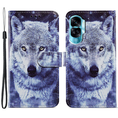 For Honor 90 Lite 5G / X50i 5G Case PU Leather Pattern Flip Wallet Phone Cover