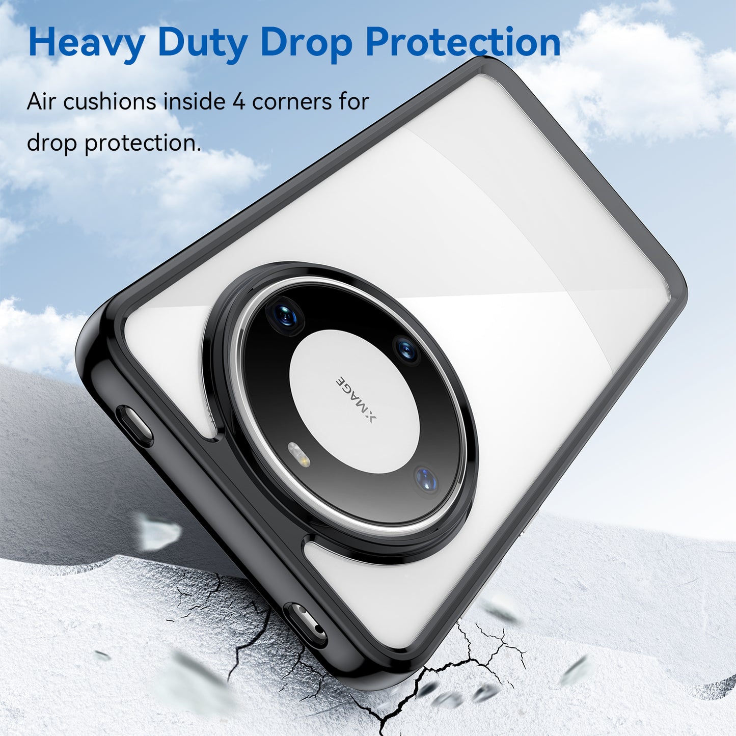 For Huawei Mate 60 Pro Case TPU+Acrylic Drop-proof Phone Cover