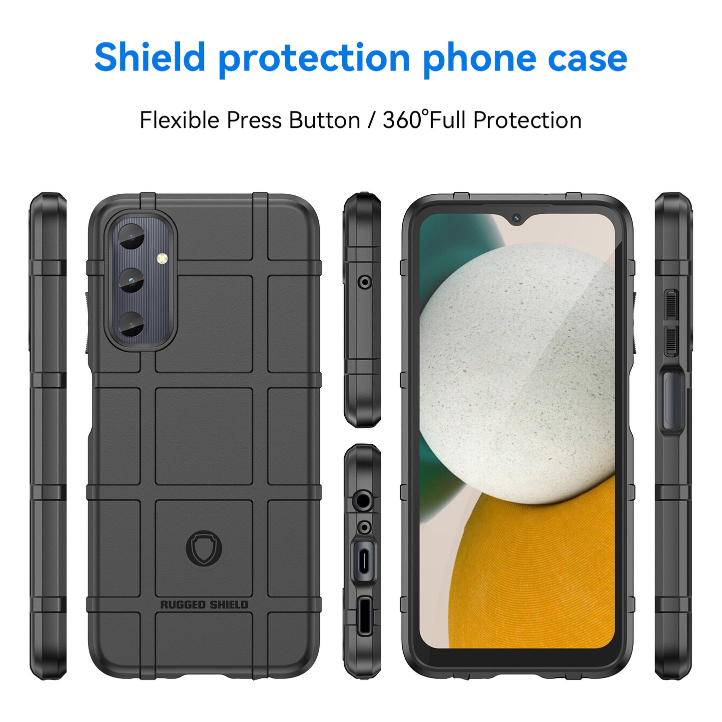 For Samsung Galaxy A05s 4G Case TPU Cell Phone Cover Square Grid Texture Protector