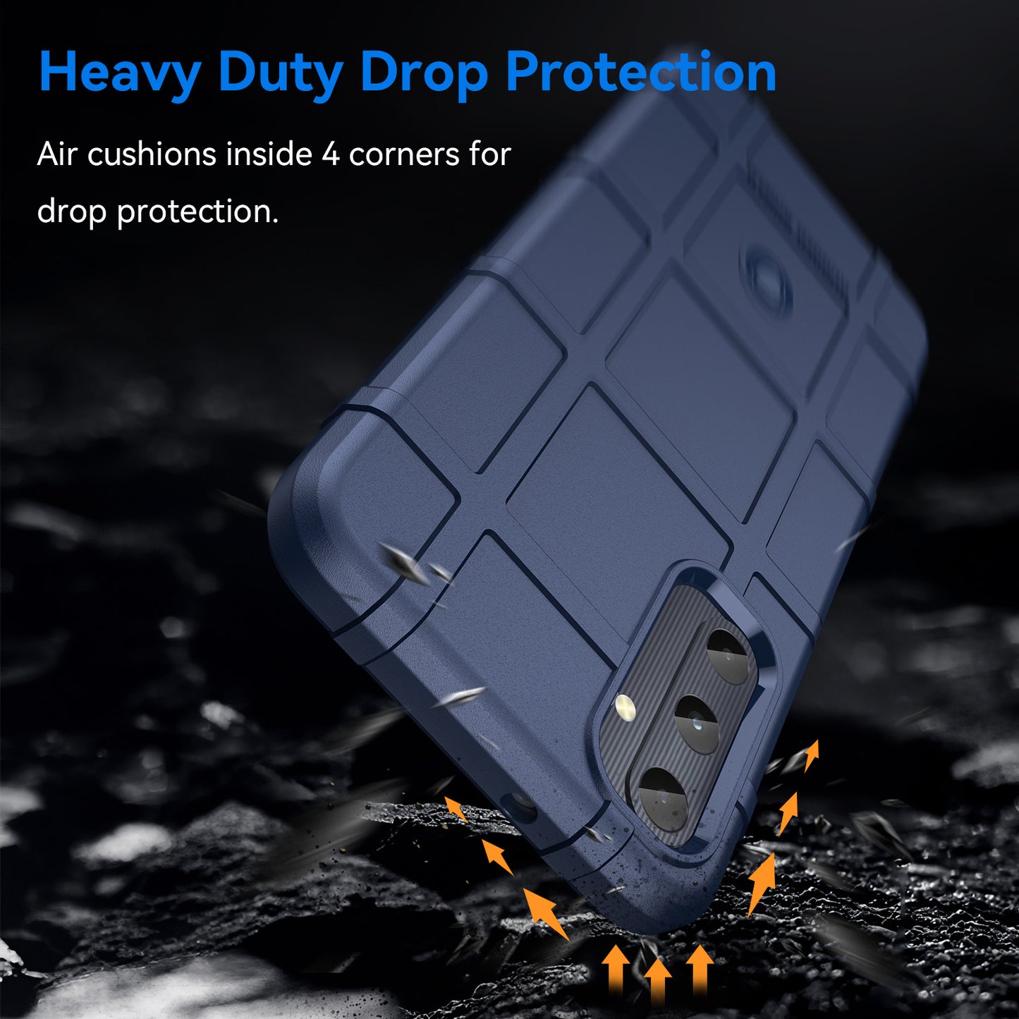 For Samsung Galaxy A05s 4G Case TPU Cell Phone Cover Square Grid Texture Protector