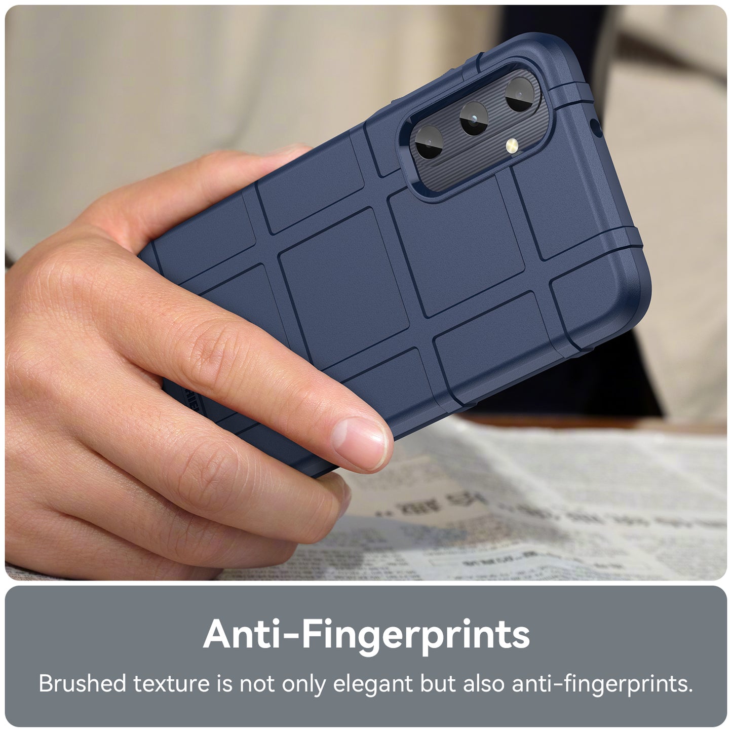 For Samsung Galaxy A05s 4G Case TPU Cell Phone Cover Square Grid Texture Protector