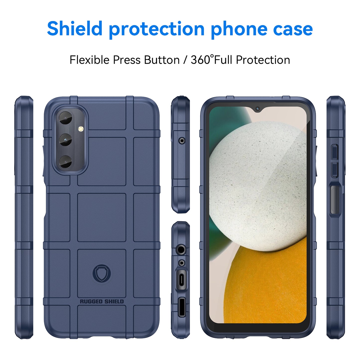 For Samsung Galaxy A05s 4G Case TPU Cell Phone Cover Square Grid Texture Protector