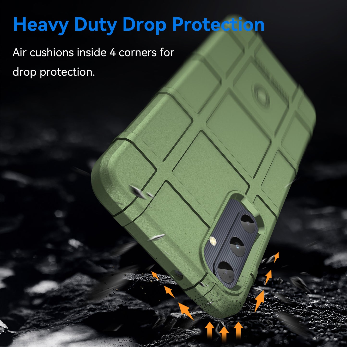 For Samsung Galaxy A05s 4G Case TPU Cell Phone Cover Square Grid Texture Protector