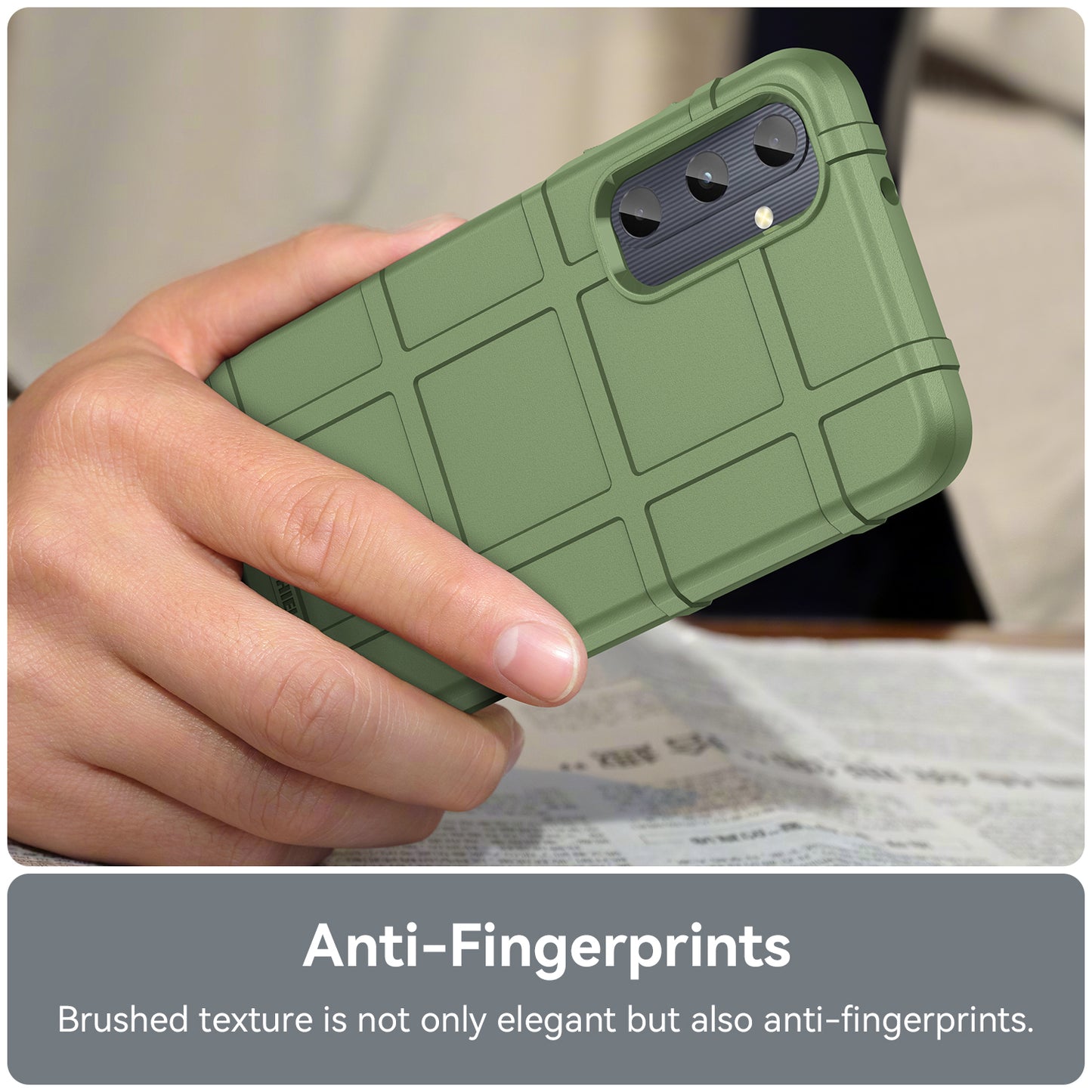 For Samsung Galaxy A05s 4G Case TPU Cell Phone Cover Square Grid Texture Protector