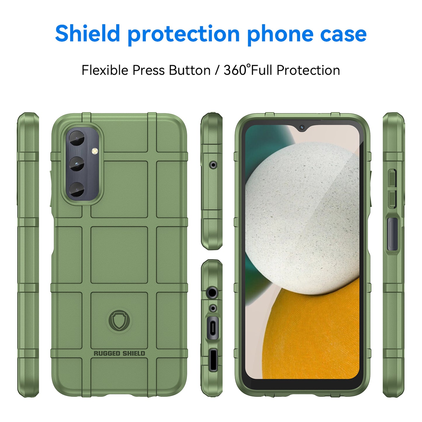 For Samsung Galaxy A05s 4G Case TPU Cell Phone Cover Square Grid Texture Protector