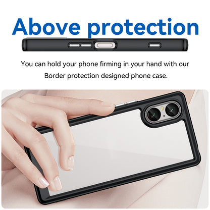 For Sony Xperia 5 V Case TPU+Acrylic Mobile Phone Back Protector Cover
