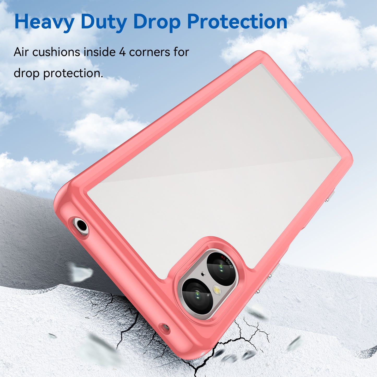 For Sony Xperia 5 V Case TPU+Acrylic Mobile Phone Back Protector Cover