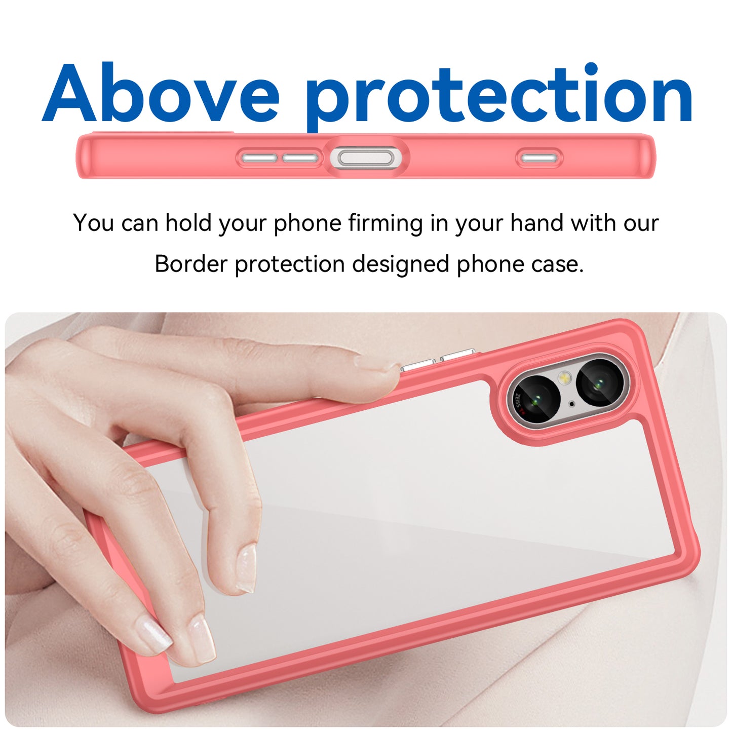 For Sony Xperia 5 V Case TPU+Acrylic Mobile Phone Back Protector Cover