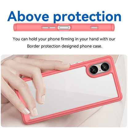 For Sony Xperia 5 V Case TPU+Acrylic Mobile Phone Back Protector Cover