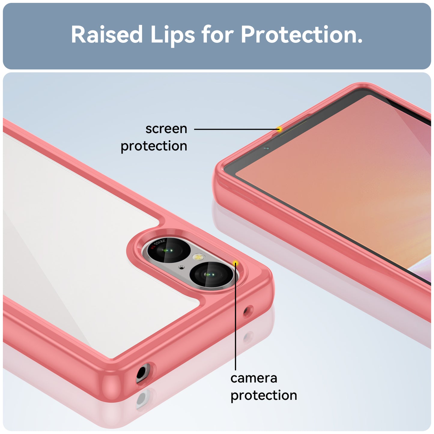 For Sony Xperia 5 V Case TPU+Acrylic Mobile Phone Back Protector Cover
