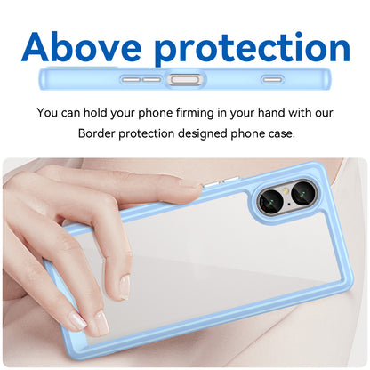 For Sony Xperia 5 V Case TPU+Acrylic Mobile Phone Back Protector Cover