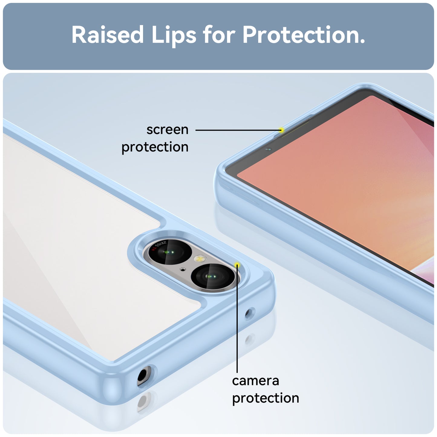 For Sony Xperia 5 V Case TPU+Acrylic Mobile Phone Back Protector Cover