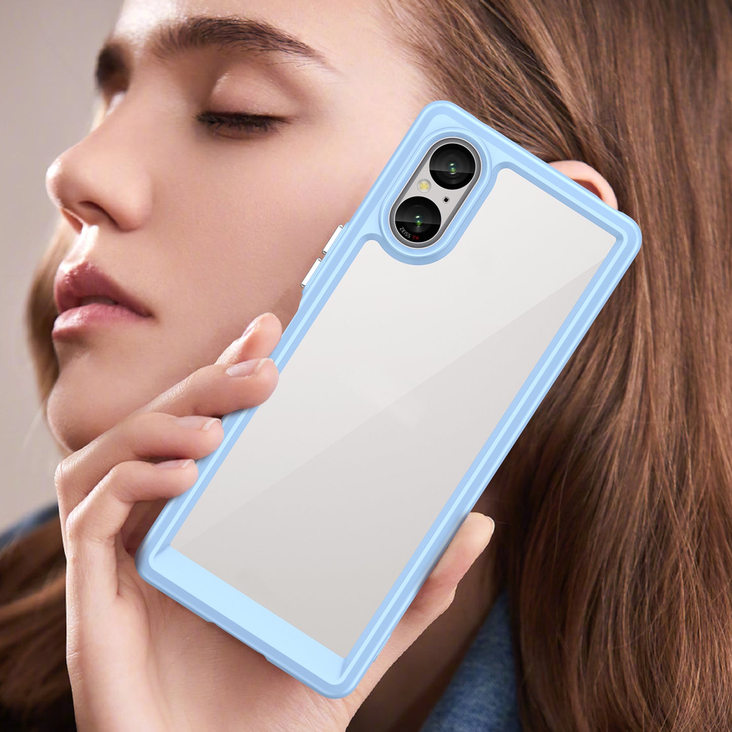 For Sony Xperia 5 V Case TPU+Acrylic Mobile Phone Back Protector Cover