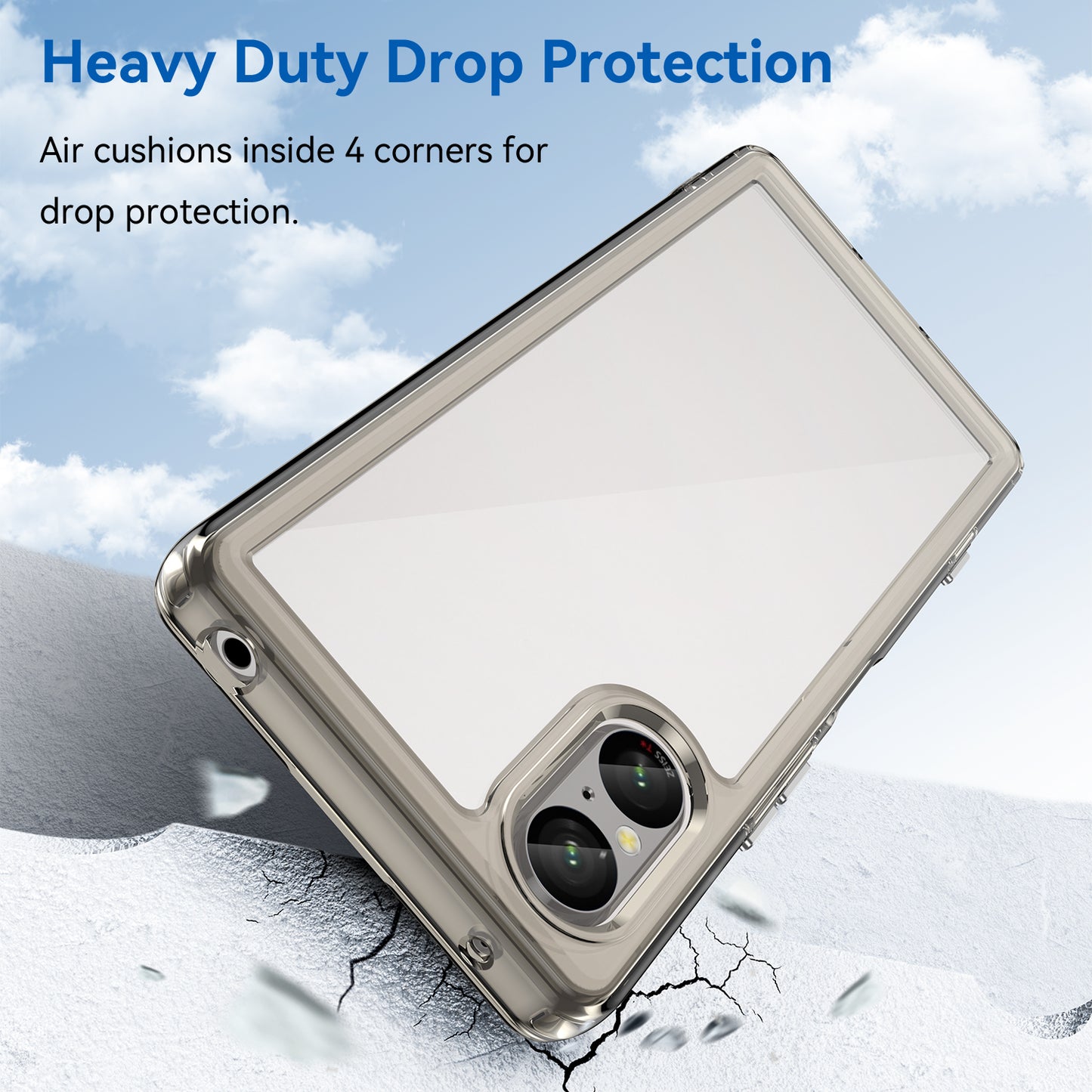 For Sony Xperia 5 V Case TPU+Acrylic Mobile Phone Back Protector Cover