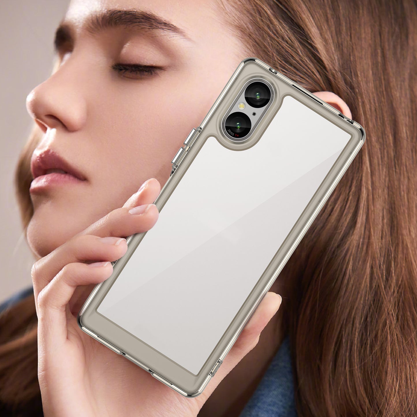 For Sony Xperia 5 V Case TPU+Acrylic Mobile Phone Back Protector Cover