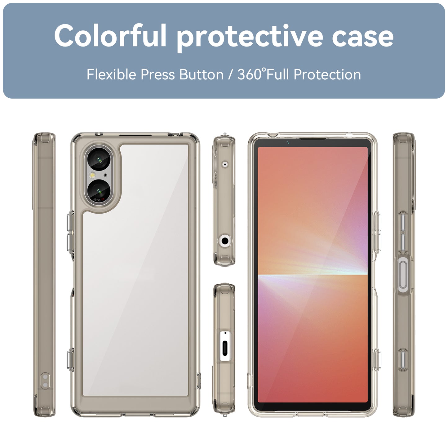 For Sony Xperia 5 V Case TPU+Acrylic Mobile Phone Back Protector Cover