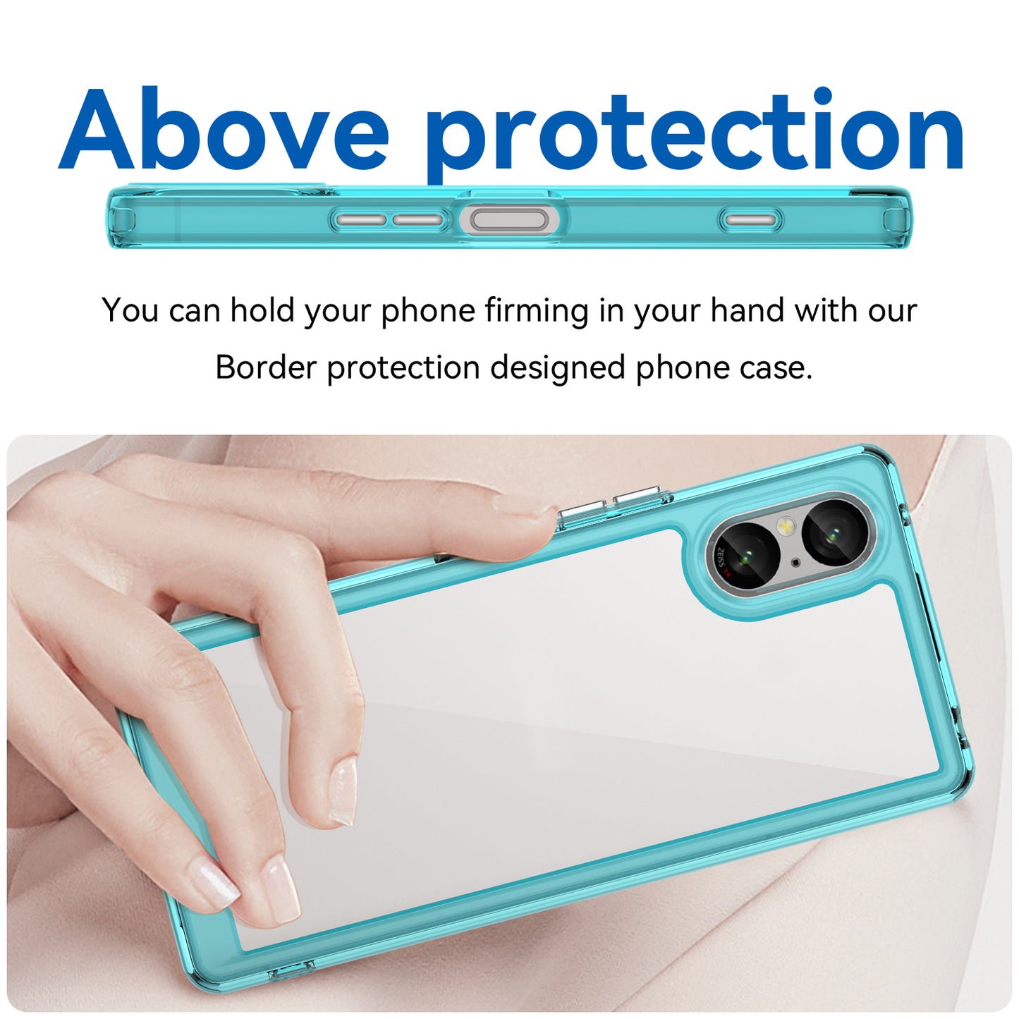 For Sony Xperia 5 V Case TPU+Acrylic Mobile Phone Back Protector Cover