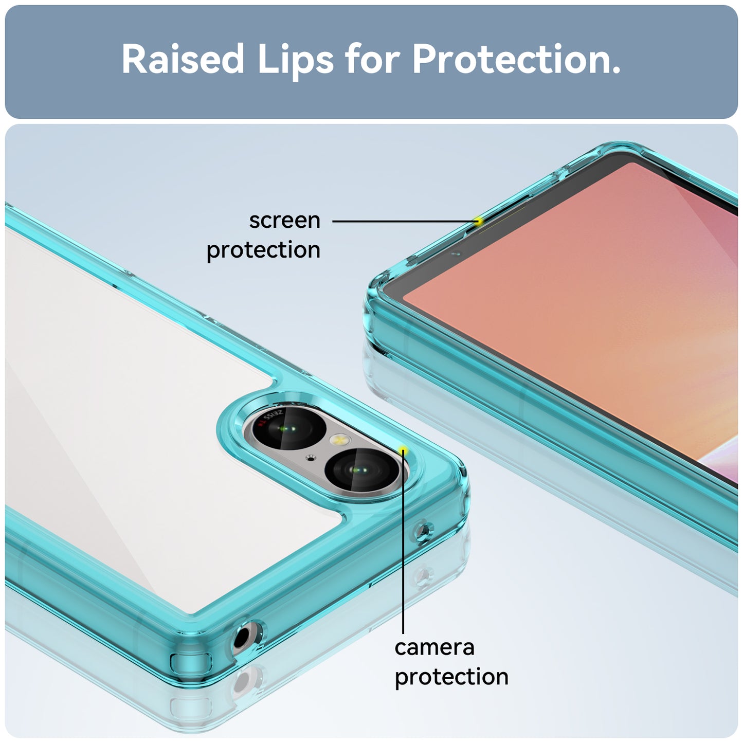 For Sony Xperia 5 V Case TPU+Acrylic Mobile Phone Back Protector Cover