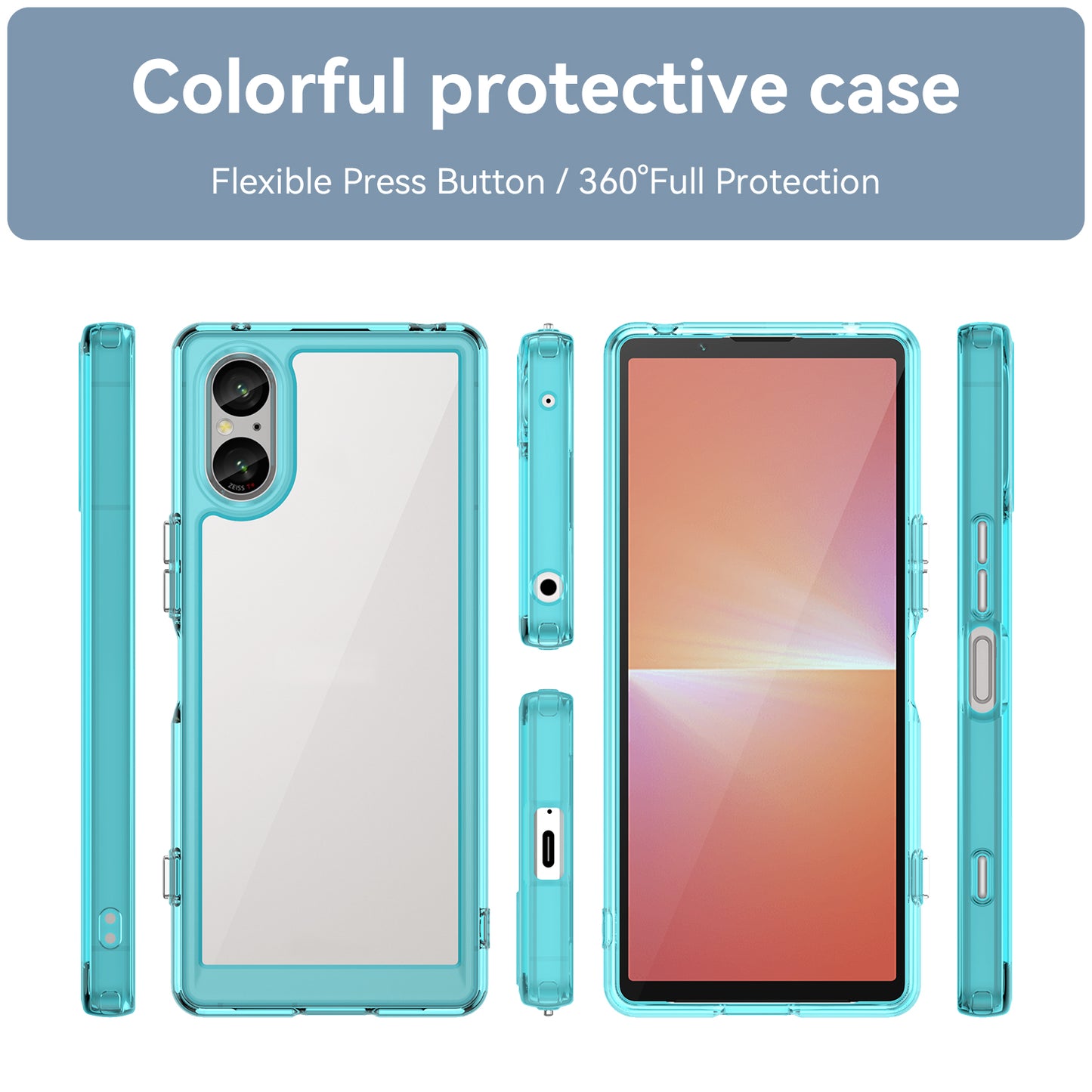 For Sony Xperia 5 V Case TPU+Acrylic Mobile Phone Back Protector Cover
