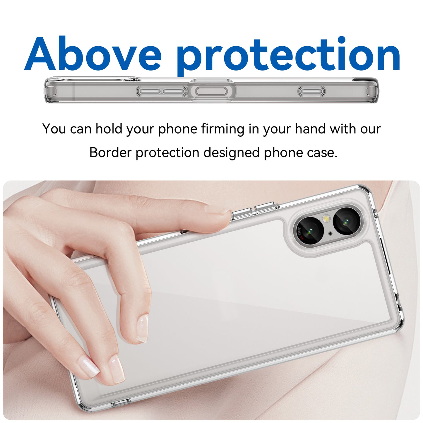 For Sony Xperia 5 V Case TPU+Acrylic Mobile Phone Back Protector Cover