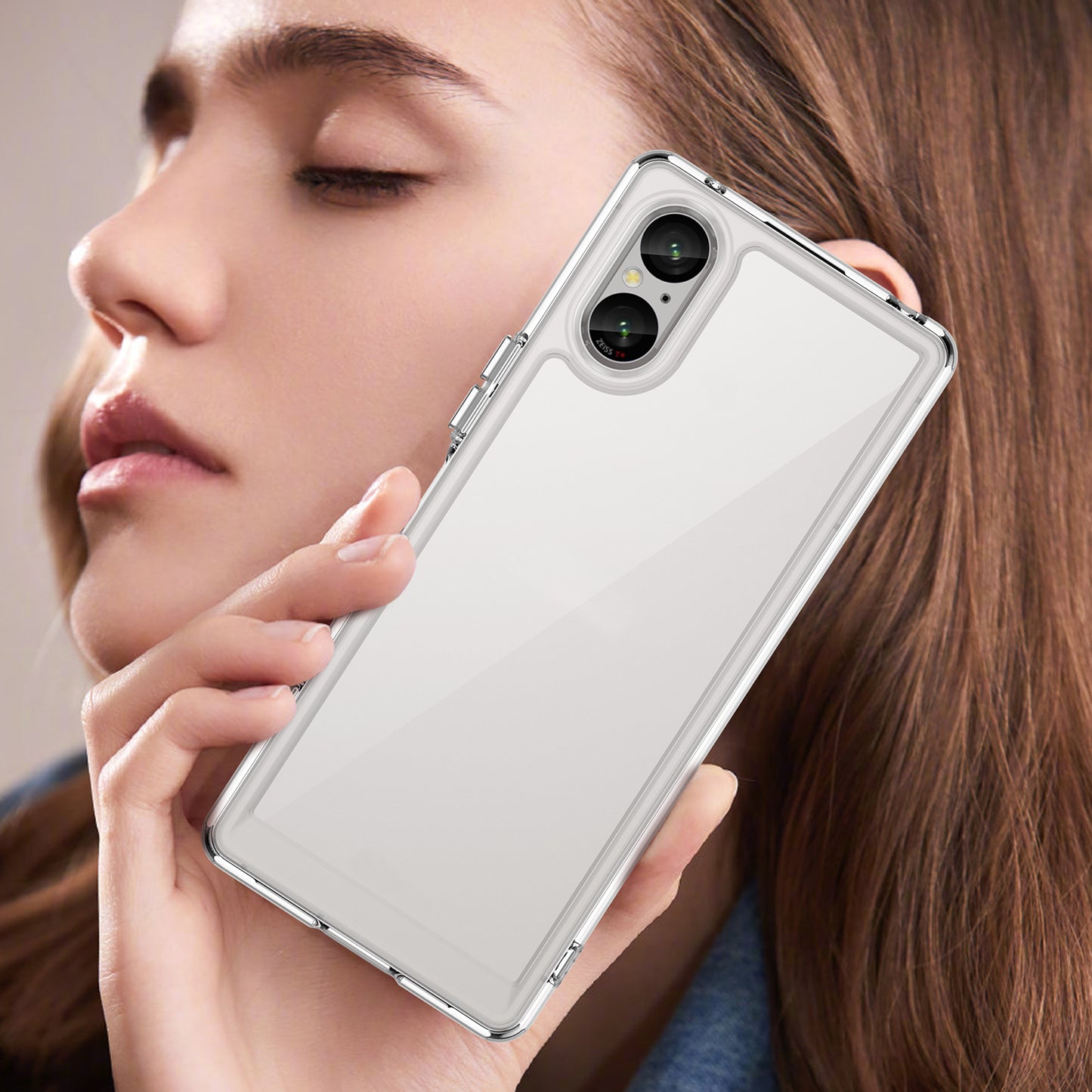 For Sony Xperia 5 V Case TPU+Acrylic Mobile Phone Back Protector Cover