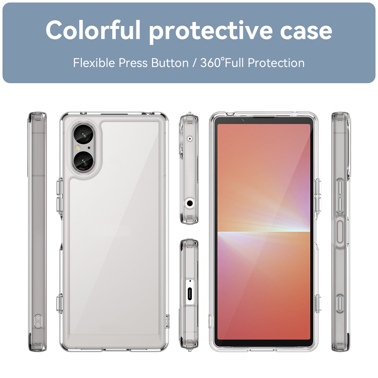 For Sony Xperia 5 V Case TPU+Acrylic Mobile Phone Back Protector Cover
