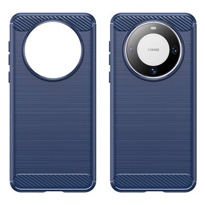 For Huawei Mate 60 Pro Case Slim Carbon Fiber Texture Brushed Phone Back Cover