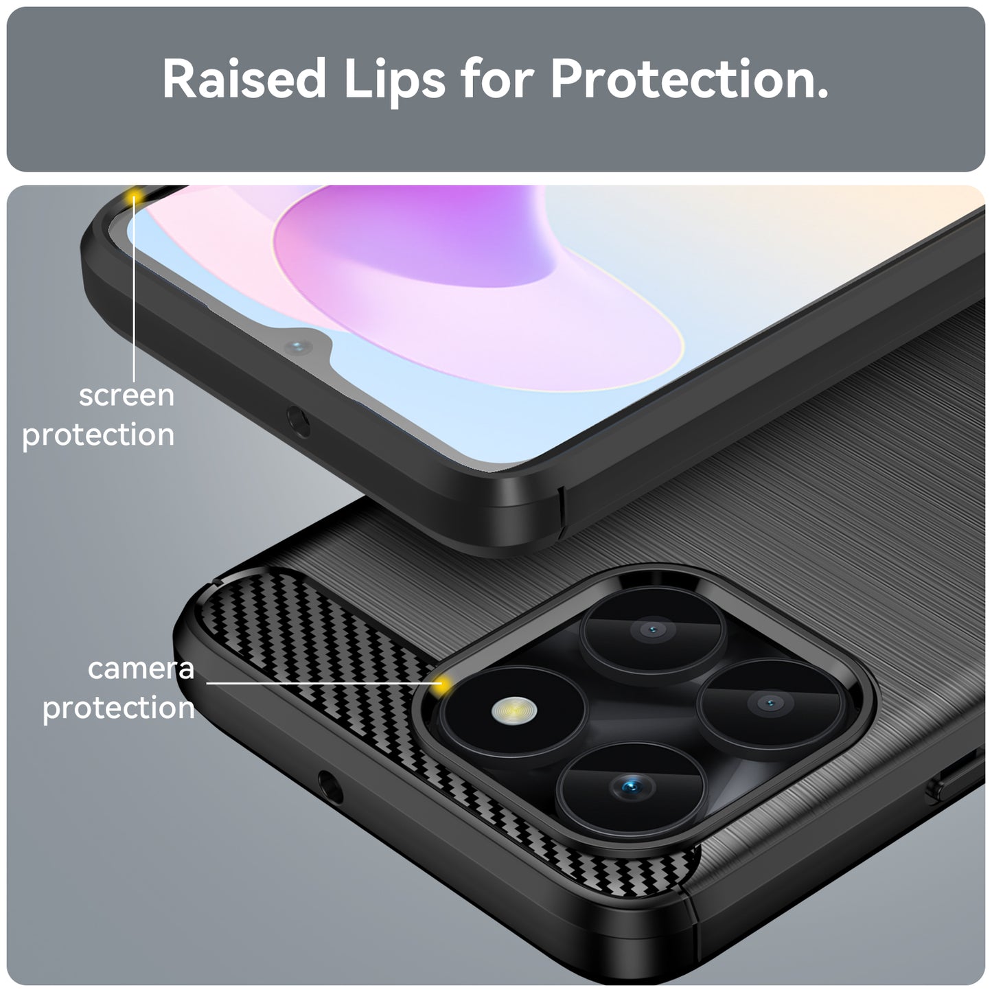 For Honor X6a 4G Case Dustproof Brushed Soft TPU Mobile Phone Cover