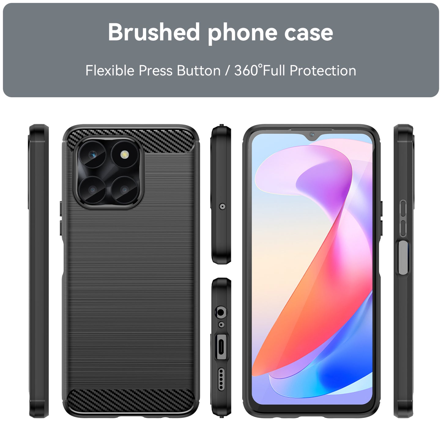 For Honor X6a 4G Case Dustproof Brushed Soft TPU Mobile Phone Cover