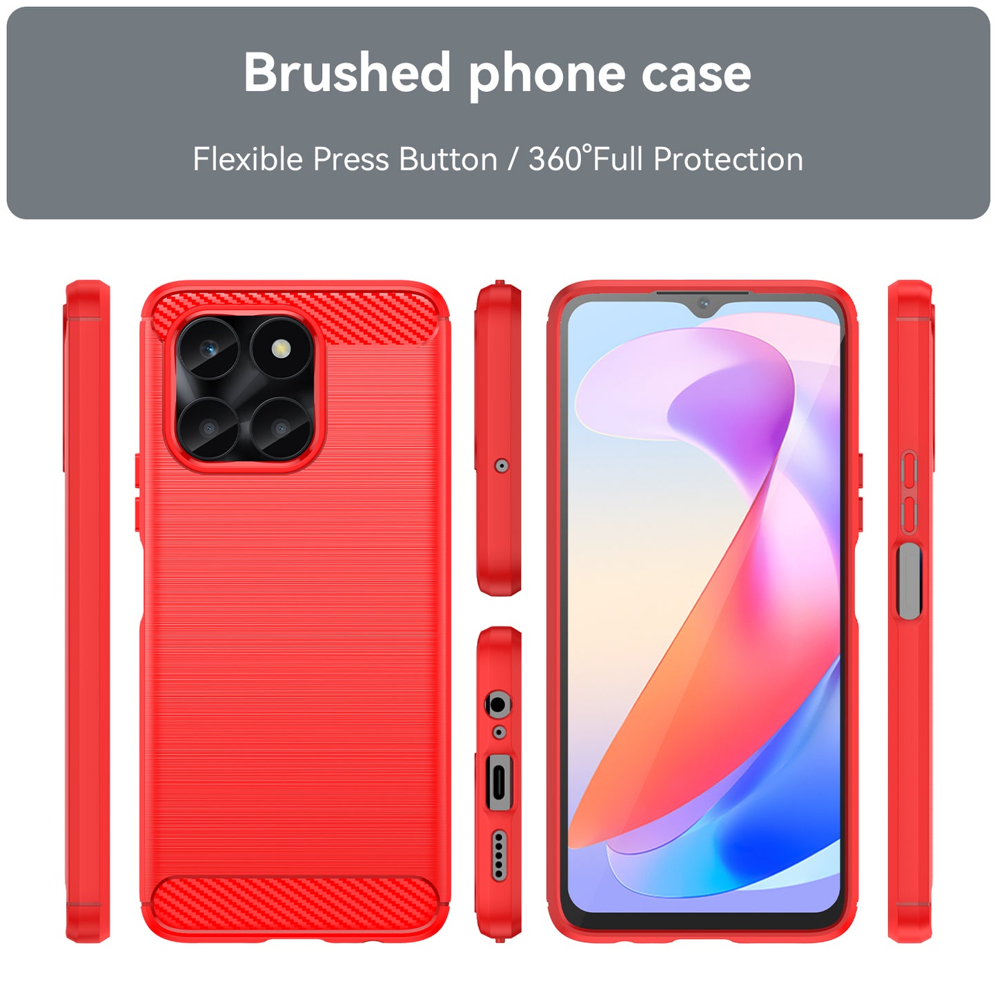 For Honor X6a 4G Case Dustproof Brushed Soft TPU Mobile Phone Cover