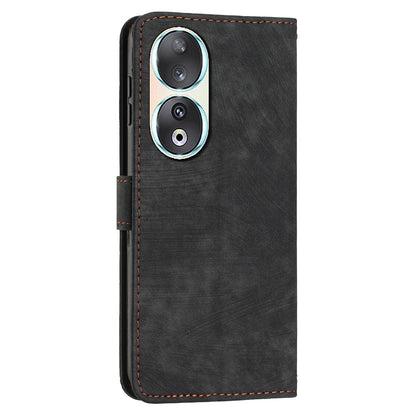 For Honor 90 Case Wallet Stand Crossbody Leather Phone Cover with Shoulder Strap