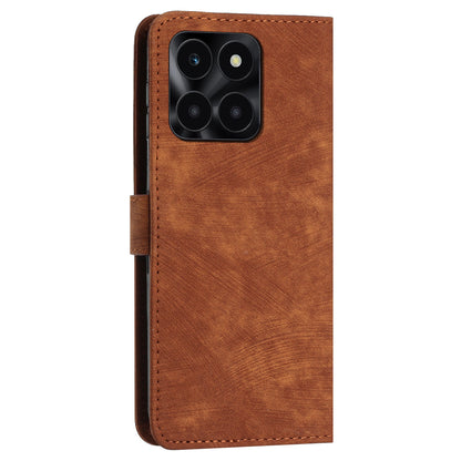 For Honor X6a 4G Case Crossbody PU Leather Phone Cover with Wallet Stand