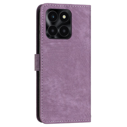 For Honor X6a 4G Case Crossbody PU Leather Phone Cover with Wallet Stand