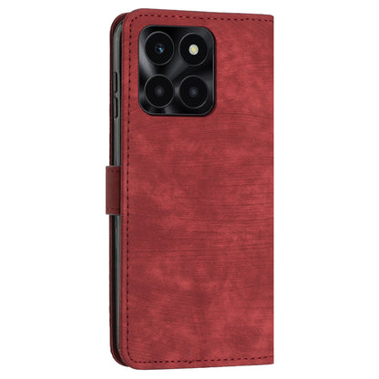 For Honor X6a 4G Case Crossbody PU Leather Phone Cover with Wallet Stand