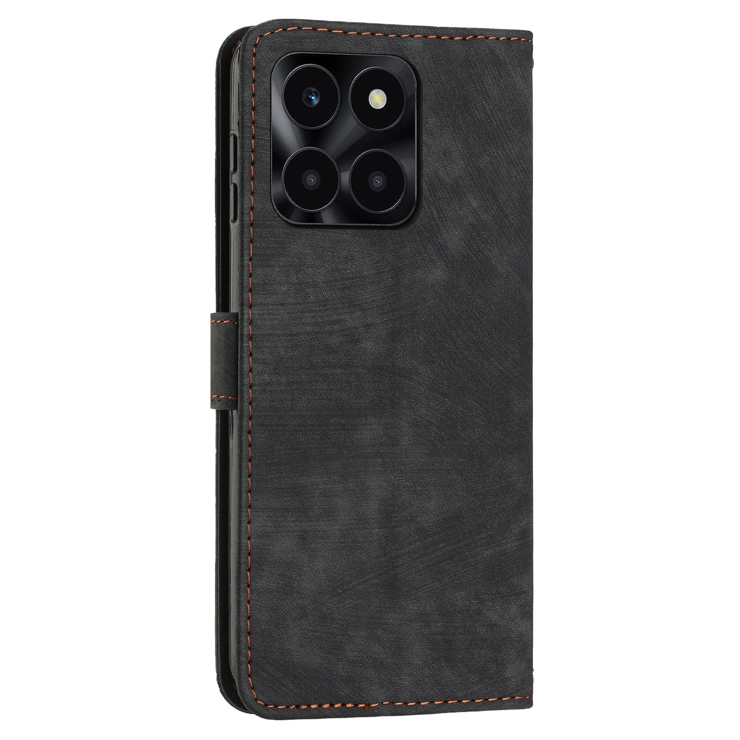 For Honor X6a 4G Case Crossbody PU Leather Phone Cover with Wallet Stand