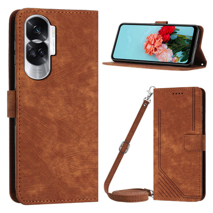 For Honor 90 Lite 5G / X50i 5G Case Wallet Leather Phone Cover with Shoulder Strap