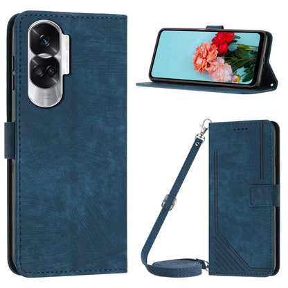 For Honor 90 Lite 5G / X50i 5G Case Wallet Leather Phone Cover with Shoulder Strap