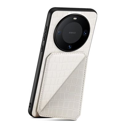 For Huawei Mate 60 Pro / 60 Pro+ Case Card Holder Crocodile Texture PU Leather+PC+TPU Phone Cover
