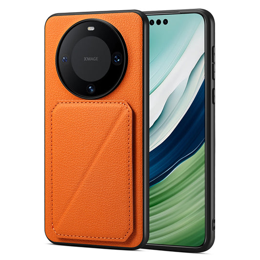 For Huawei Mate 60 Pro / 60 Pro+ Case Calf Texture PU+PC+TPU Phone Shell with Card Slot