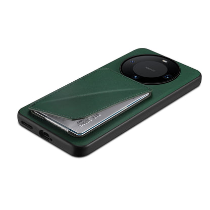 For Huawei Mate 60 Pro / 60 Pro+ Case Calf Texture PU+PC+TPU Phone Shell with Card Slot