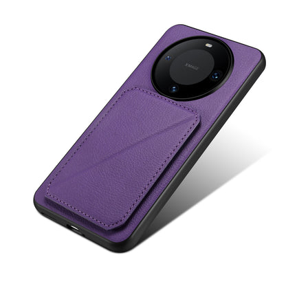 For Huawei Mate 60 Pro / 60 Pro+ Case Calf Texture PU+PC+TPU Phone Shell with Card Slot
